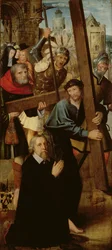 Christus trägt das Kreuz, linker Flügel vom Altar des Heiligen Antonius, 1510-18